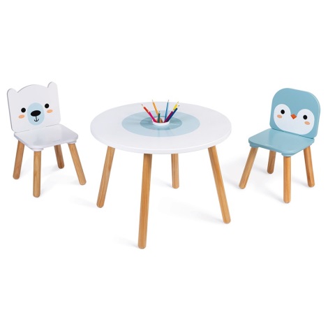 Janod - Fa asztal székekkel