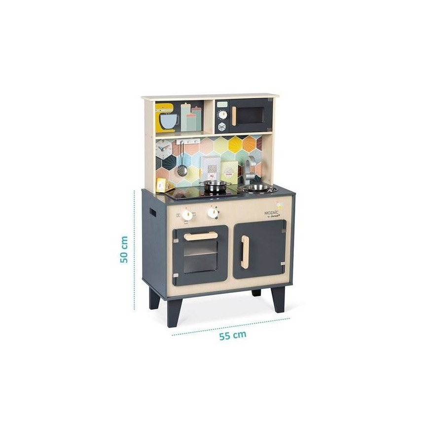 Janod - Fa konyha LED főzőlappal MOZAIC 2xLR6