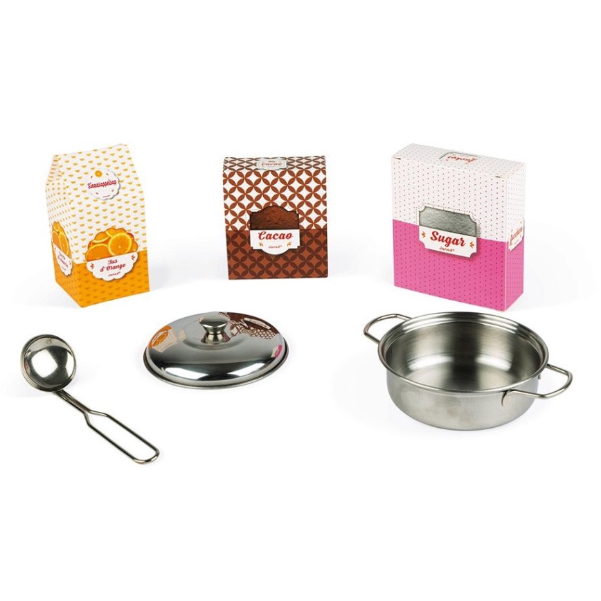 Janod - Fa konyha LED főzőlappal CANDY CHIC