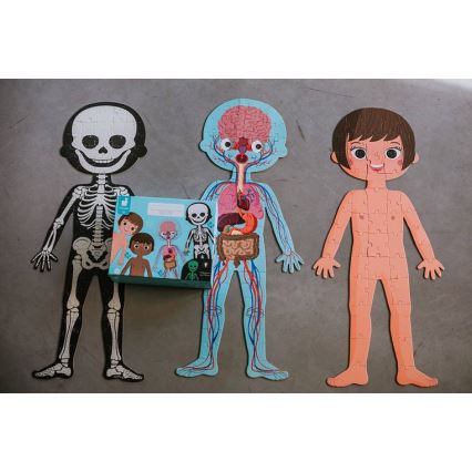 Janod - Gyermek oktató puzzle 225 db emberi test