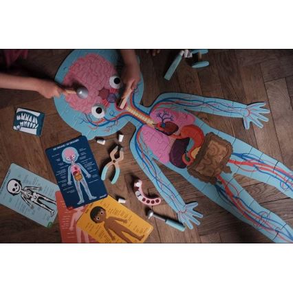 Janod - Gyermek oktató puzzle 225 db emberi test