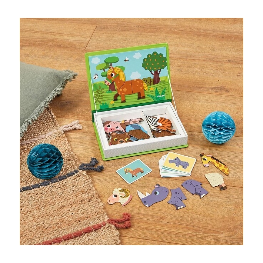 Janod - Interaktív mágneses készlet MAGNETIBOOK állatok
