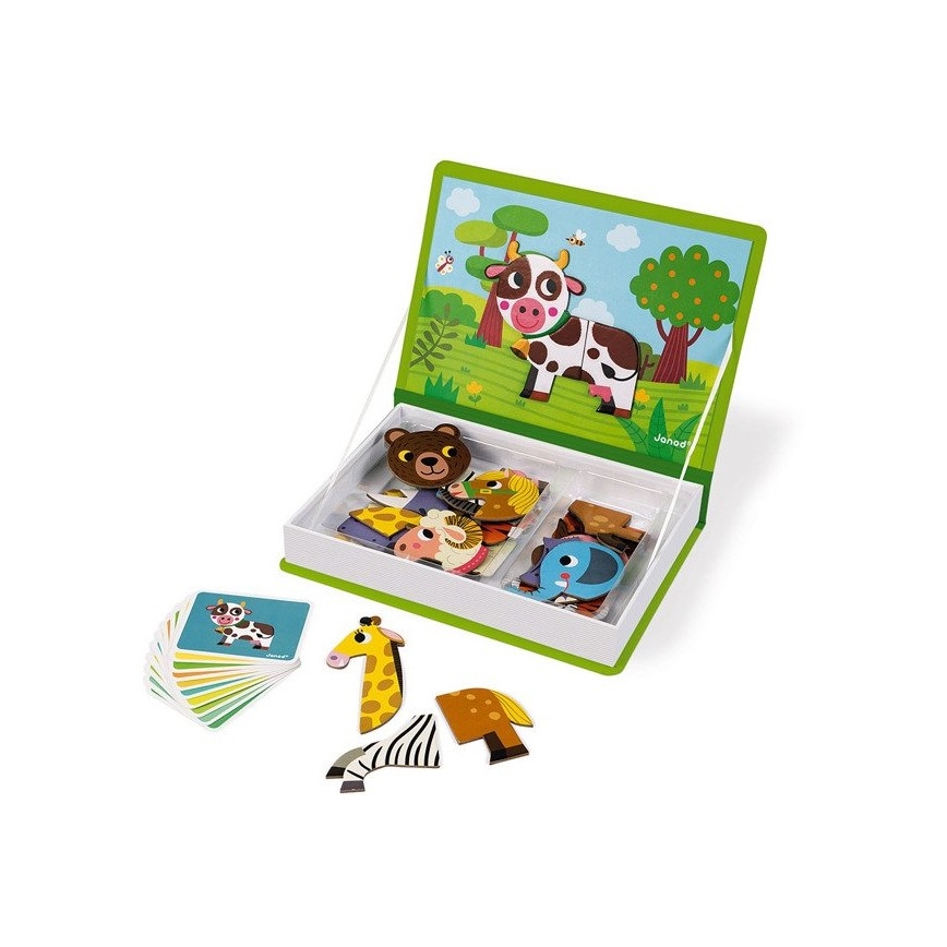Janod - Interaktív mágneses készlet MAGNETIBOOK állatok