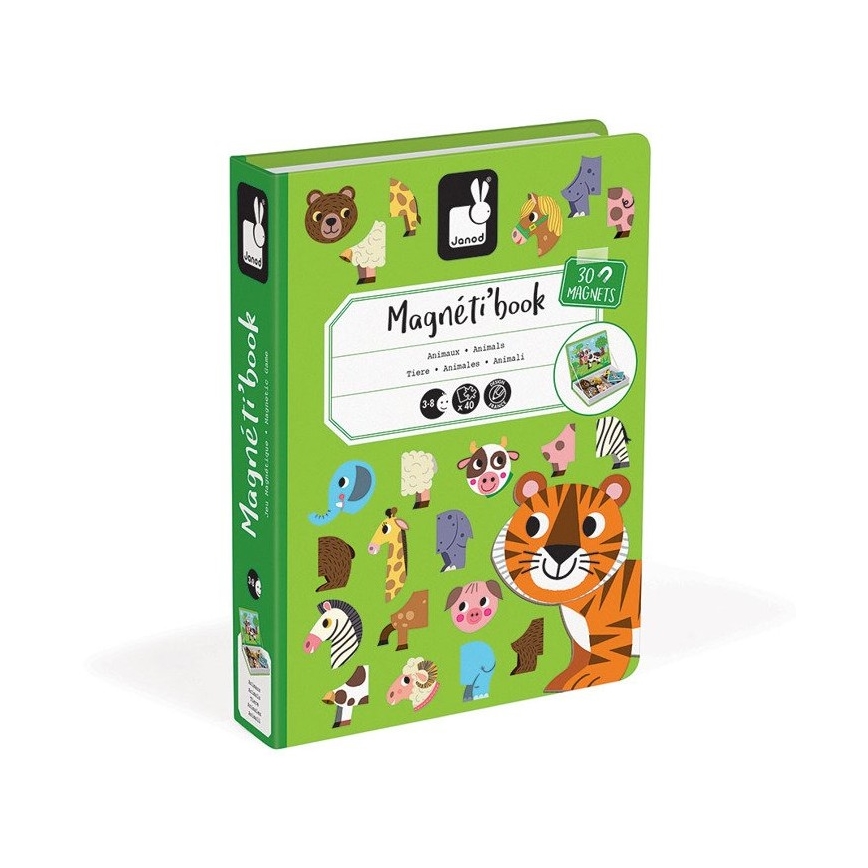Janod - Interaktív mágneses készlet MAGNETIBOOK állatok