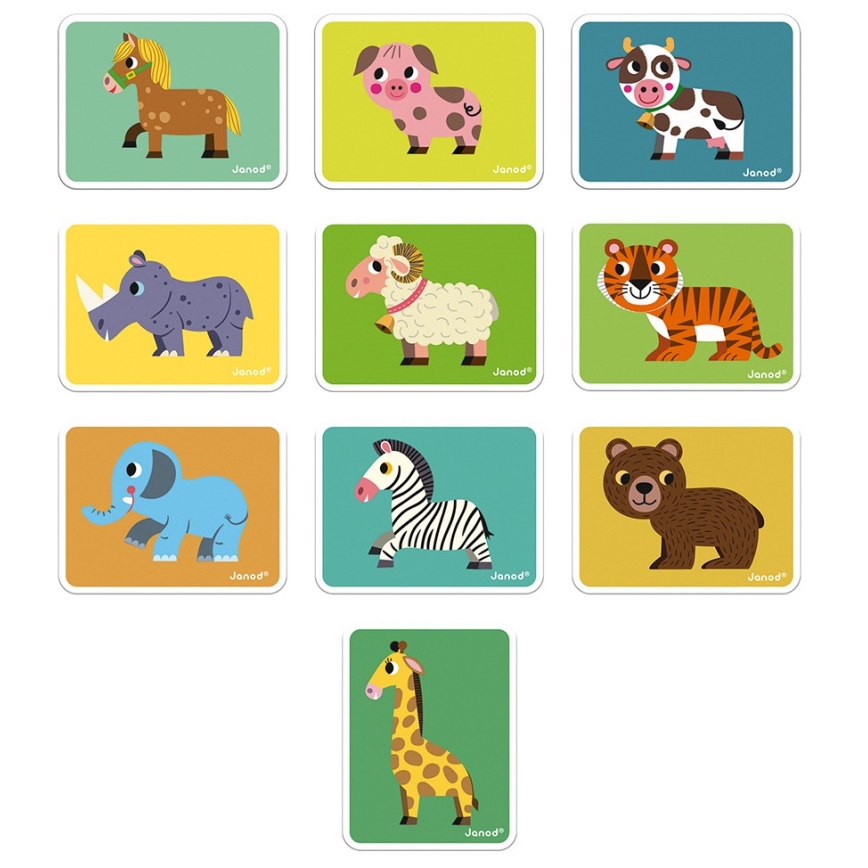 Janod - Interaktív mágneses készlet MAGNETIBOOK állatok