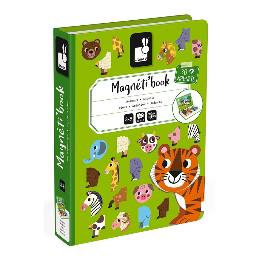 Janod - Interaktív mágneses készlet MAGNETIBOOK állatok