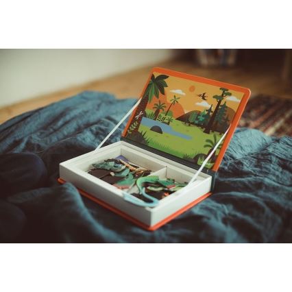 Janod - Interaktív mágneses készlet MAGNETIBOOK dinoszauruszokkal