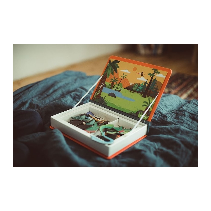 Janod - Interaktív mágneses készlet MAGNETIBOOK dinoszauruszokkal