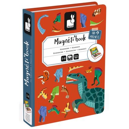Janod - Interaktív mágneses készlet MAGNETIBOOK dinoszauruszokkal
