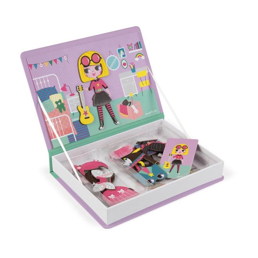 Janod - Interaktív mágneses készlet MAGNETIBOOK lányoknak