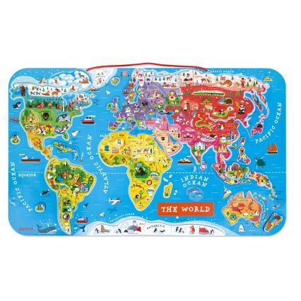 Janod - Mágneses világ térkép angol nyelven