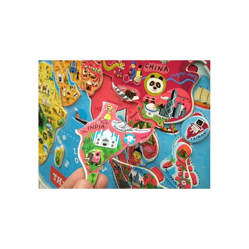 Janod - Mágneses világ térkép angol nyelven