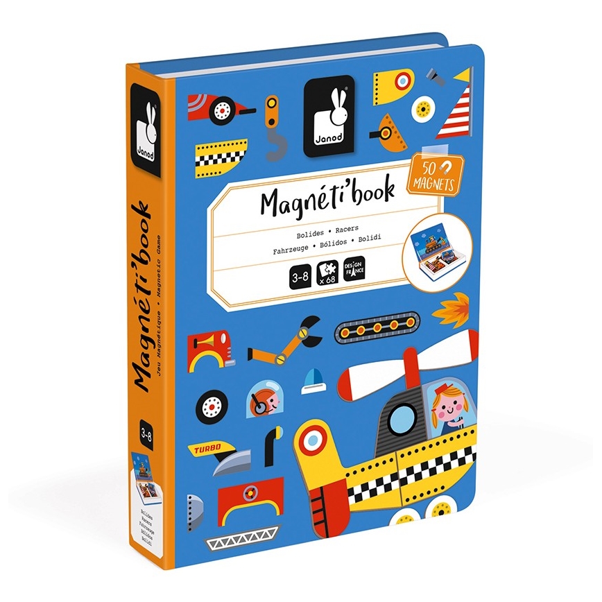 Janod - Interaktív mágneses készlet MAGNETIBOOK közlekedési eszközök