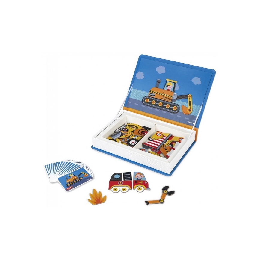 Janod - Interaktív mágneses készlet MAGNETIBOOK közlekedési eszközök