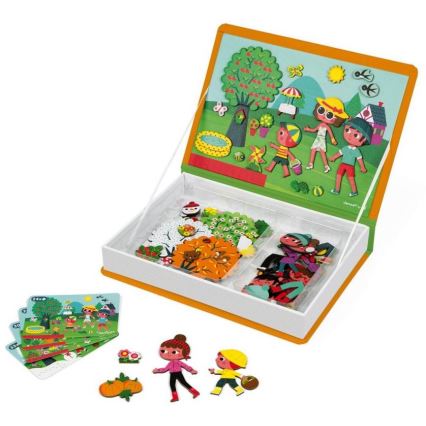 Janod - Interaktív mágneses készlet MAGNETIBOOK évszakok