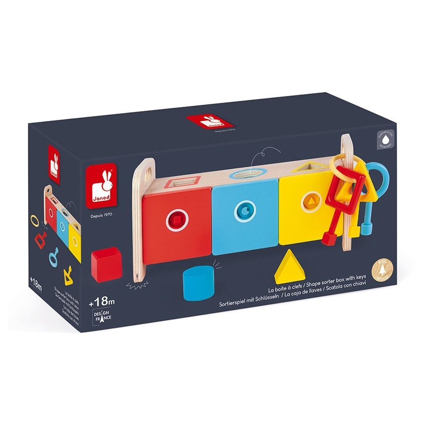 Janod - Fa Montessori interaktív játék 10 db