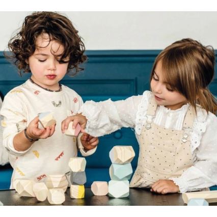 Janod - Fa építőkövek SWEET COCOON 20 db kövek