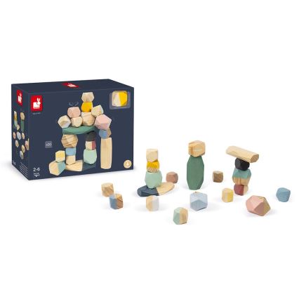 Janod - Fa építőkövek SWEET COCOON 20 db kövek