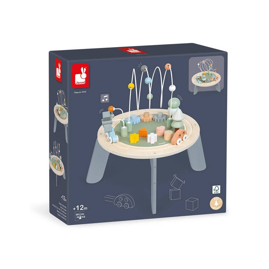 Janod - Interaktív gyerekasztal SWEET COCOON autók