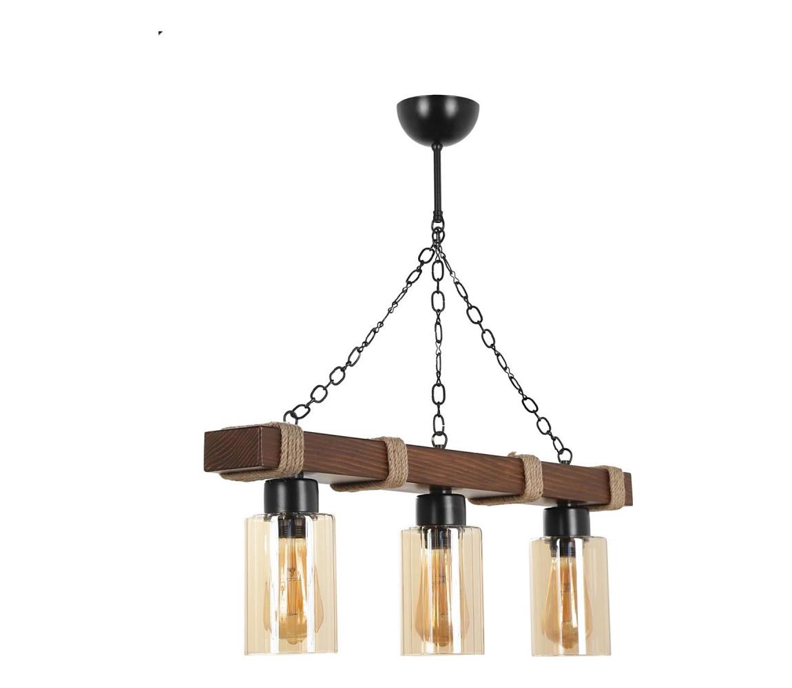 JASMIN láncos csillár 3xE27/40W/230V barna/bézs 534LUN3370