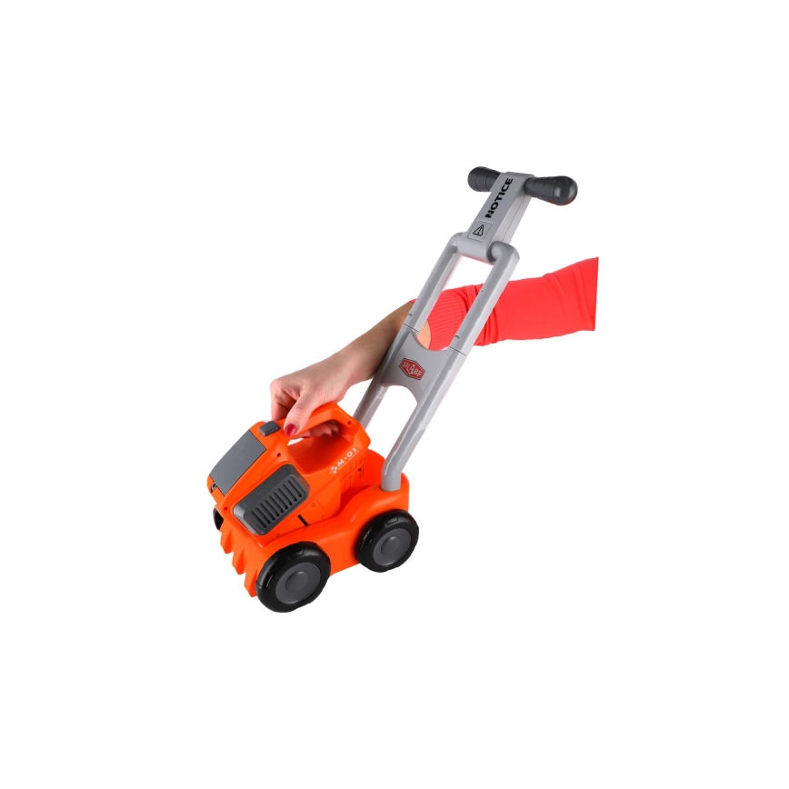 Játék fűnyíró buborékfújóval és világítással, 4xAA elemmel