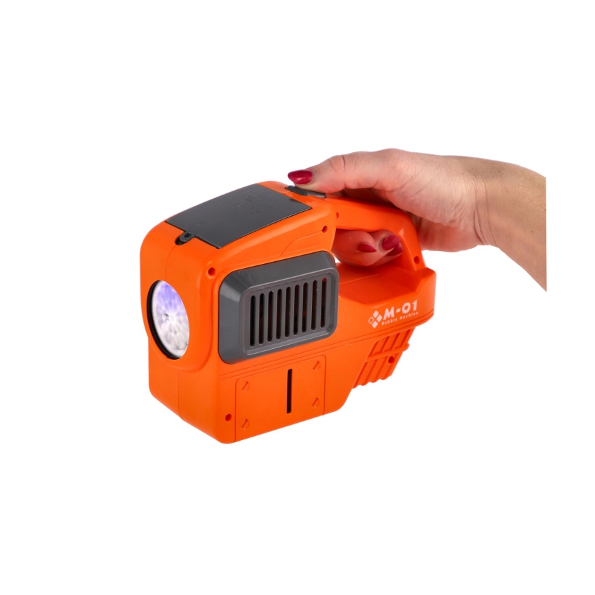 Játék fűnyíró buborékfújóval és világítással, 4xAA elemmel