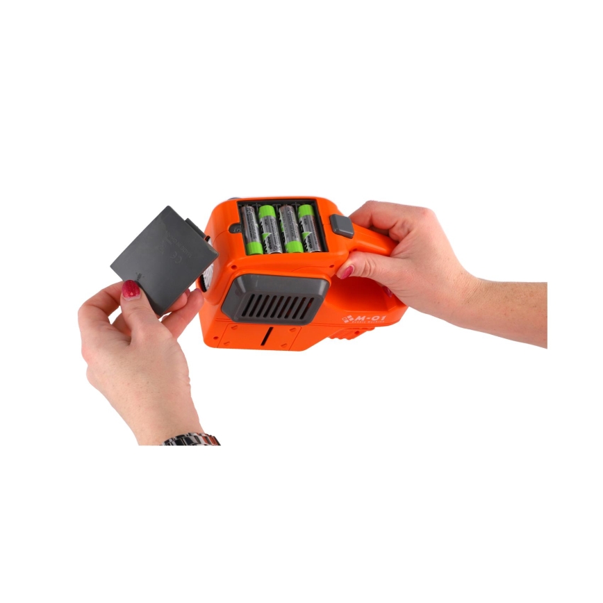 Játék fűnyíró buborékfújóval és világítással, 4xAA elemmel