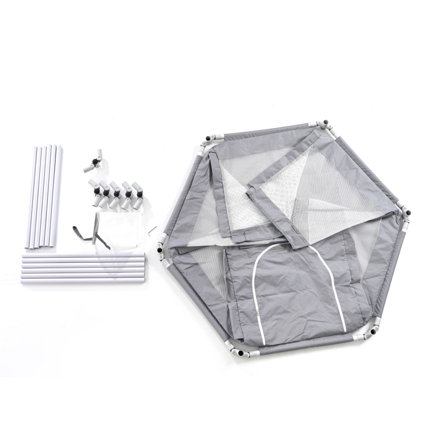 Játékkarám 120 cm szürke