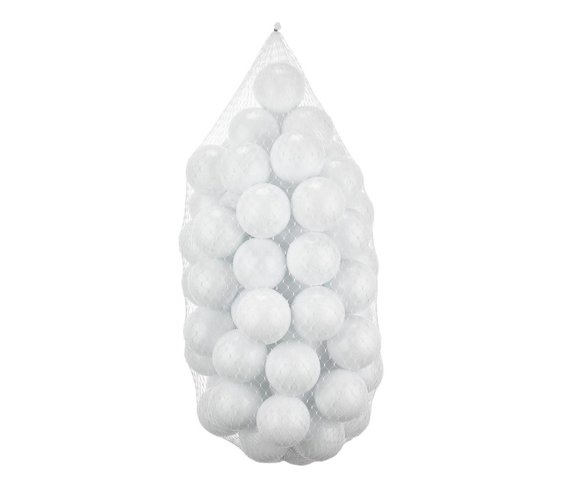 Játékműanyag golyók 50 db, 7 cm átmérő, fehér 306WLG1190