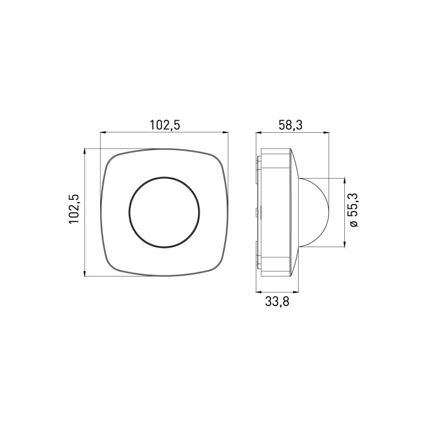 Jelenlétérzékelő PRES SENSOR 2000W fekete