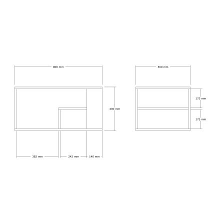 JELIO bézs márványhatású dohányzóasztal