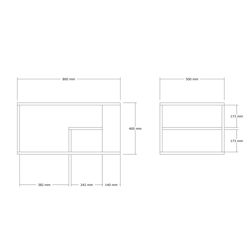 JELIO bézs márványhatású dohányzóasztal