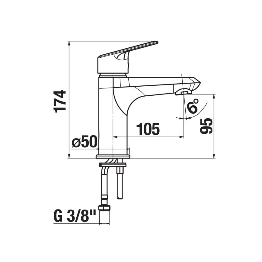 JIKA H3112E10041101 - TALAS mosdó csaptelep 17,4 cm fényes króm