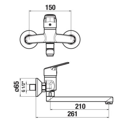 JIKA H3112E70042301 - TALAS mosdócsaptelep 15x26,1 cm, fényes króm