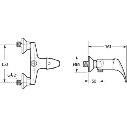 JIKA H3311N70044001 - TALAS zuhanycsaptelep, fényes króm