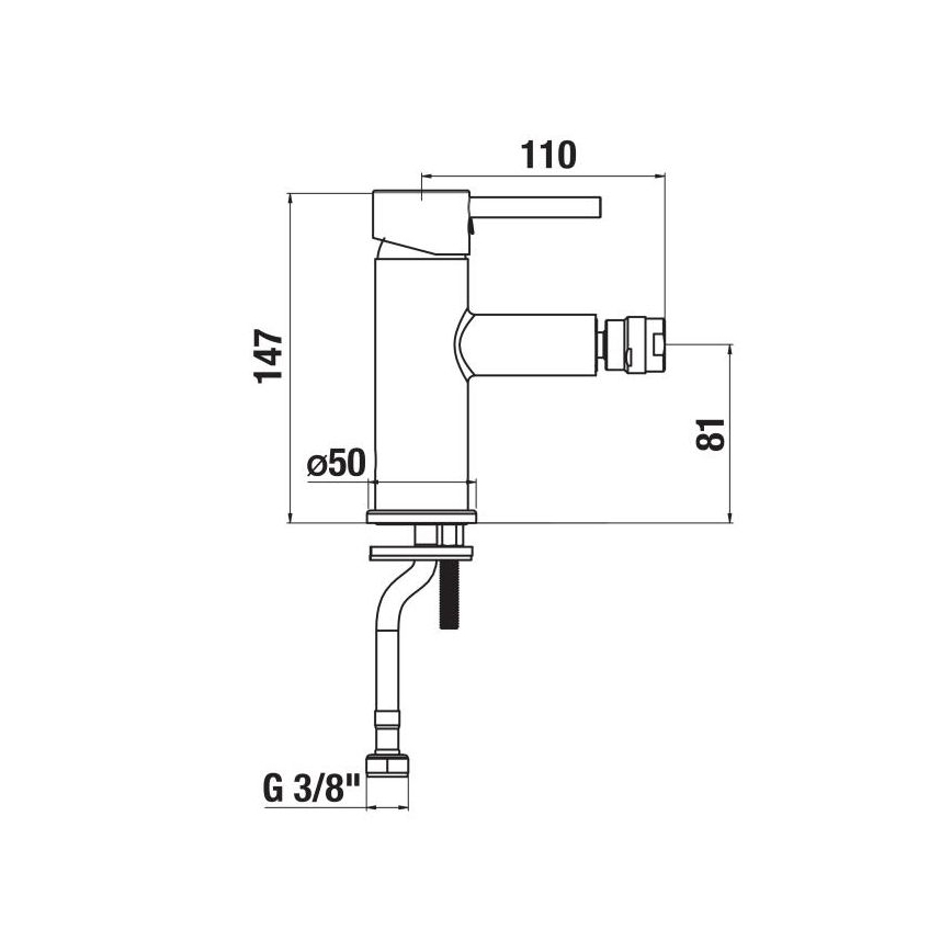JIKA H3412F17161101 - MIO bidé csaptelep 14,7 cm matt fekete