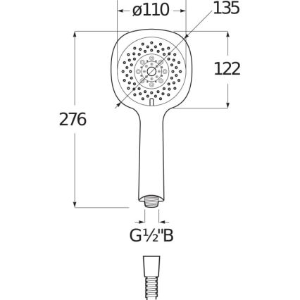 JIKA H3611X30044711 - CUBITO kézi zuhany, fényes króm