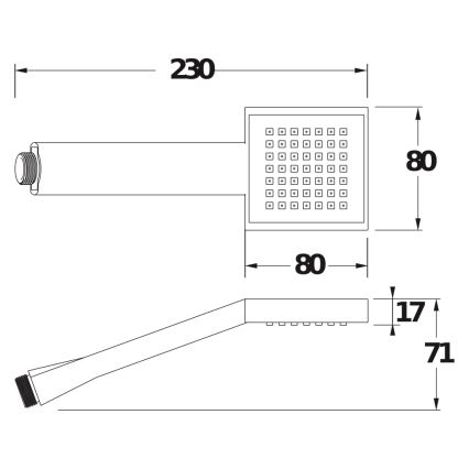 JIKA H3614200040411 - CUBITO kézi zuhany, fényes króm