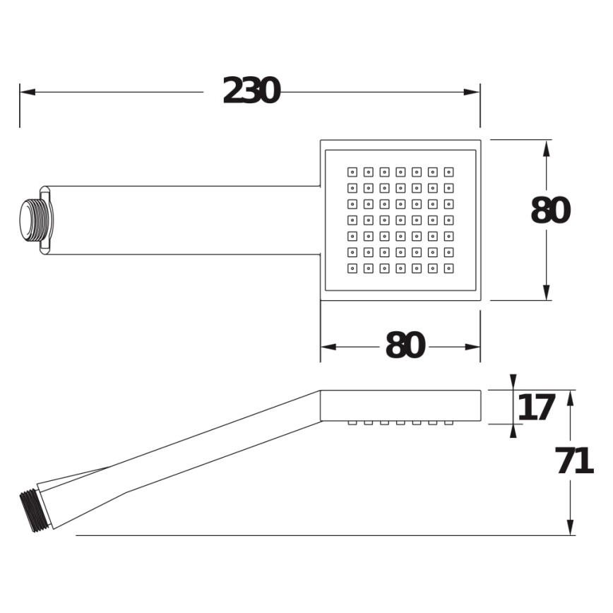 JIKA H3614200040411 - CUBITO kézi zuhany, fényes króm