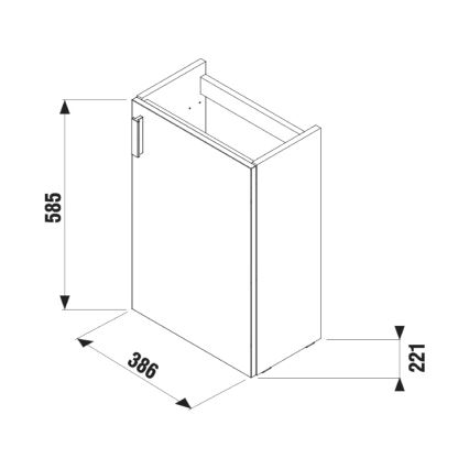JIKA H45J5111753001 - Fürdőszobai szekrény mosdóval PETIT 58,5x38,6 cm fehér