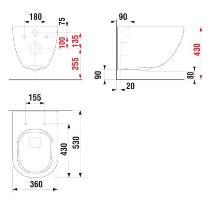 JIKA H8207140000001 - Függesztett WC MIO kerámia/fehér