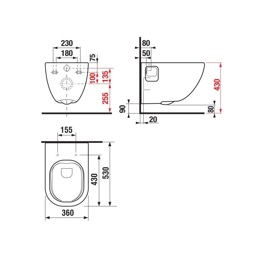 JIKA H8207160000001 - Függesztett WC MIO kerámia/fehér