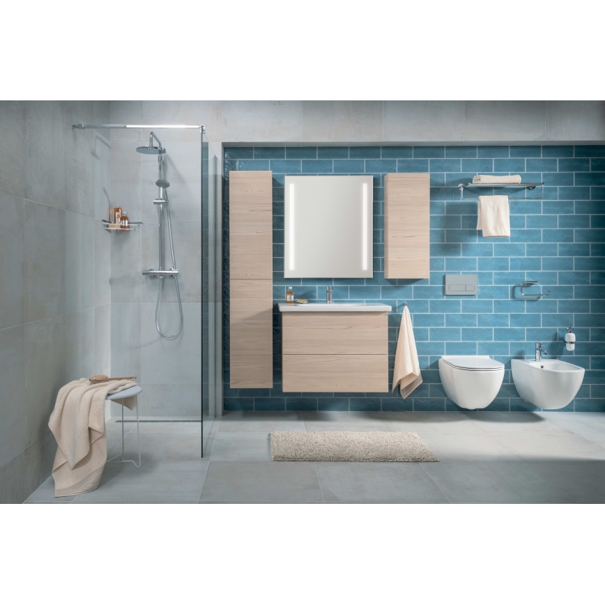 JIKA H8667140000001 - Falra szerelhető MIO WC, kerámia/fehér + MIO SoftClose WC-ülőke, duroplast/fehér