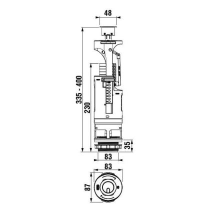 JIKA H8903760000001 - Öblítőgomb + leeresztőszelep DUAL, fényes króm
