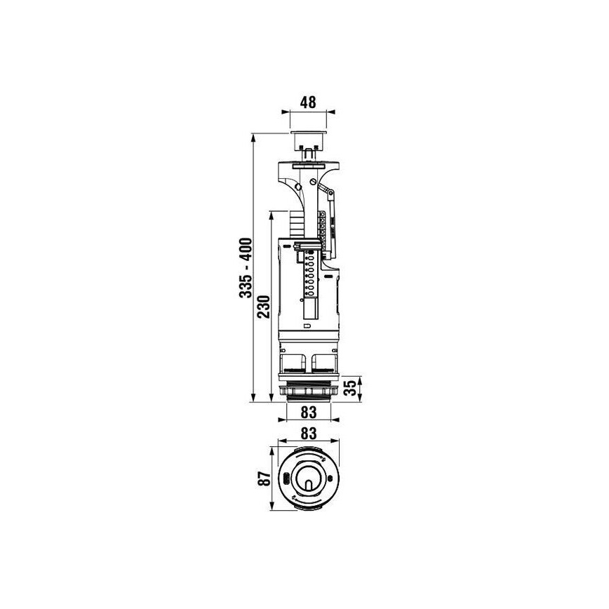 JIKA H8903760000001 - Öblítőgomb + leeresztőszelep DUAL, fényes króm