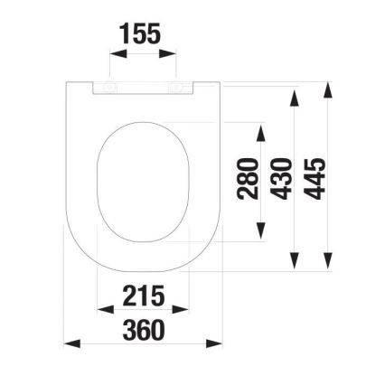 JIKA H8917167160631 - WC ülőke SoftClose MIO duroplast/matt fekete