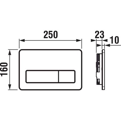 JIKA H8936620000001 - DUAL PRO öblítőgomb, fehér
