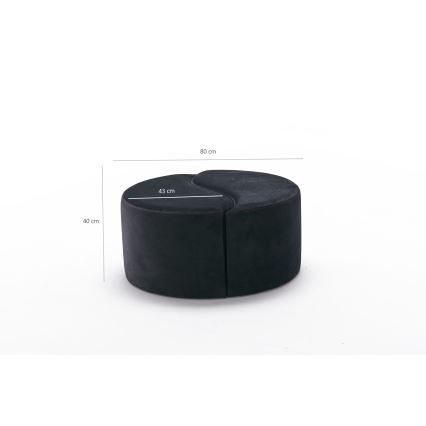 JING puff, átmérő 80 cm, antracit