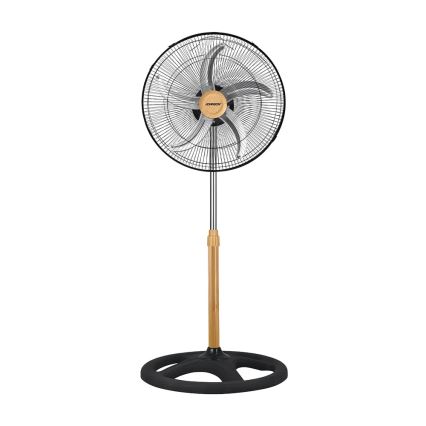 JOHNSON - Állványos ventilátor 3 az 1-ben WOOD 80W/230V 130 cm fekete/bézs
