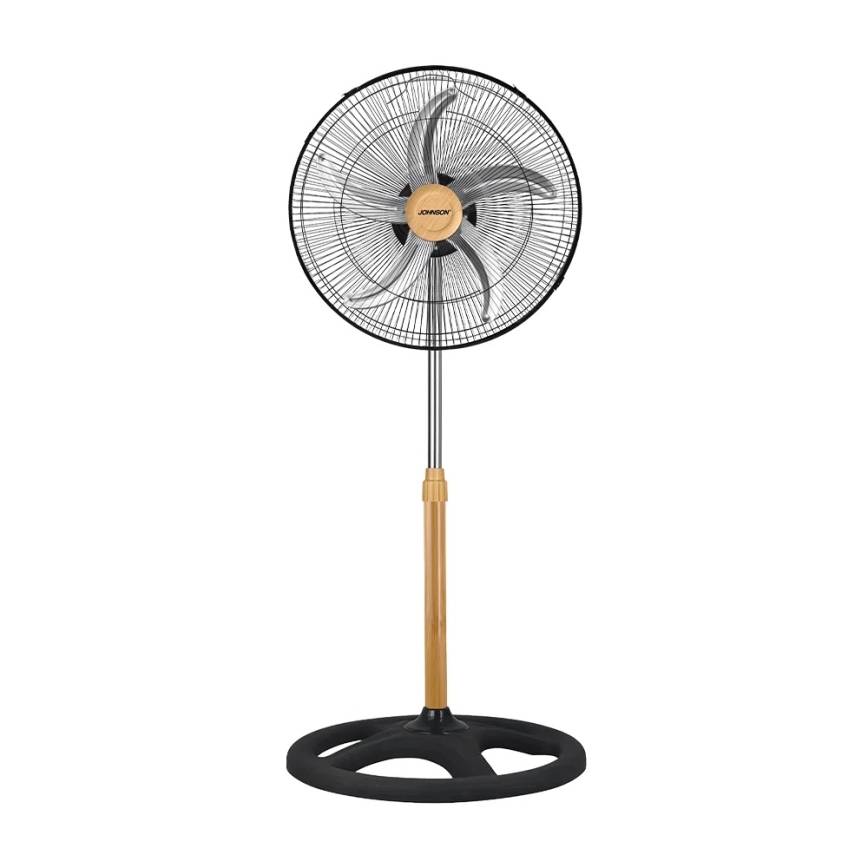 JOHNSON - Állványos ventilátor 3 az 1-ben WOOD 80W/230V 130 cm fekete/bézs
